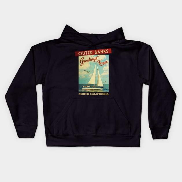 outer banks - north carolina Kids Hoodie by christinehearst